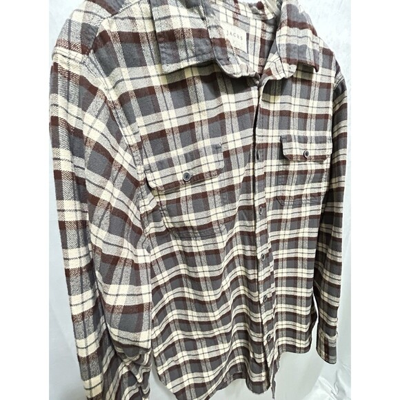 Jachs Mens XL Checkered Long Sleeve Button Down Shacket‎ Shirt - Picture 9 of 12